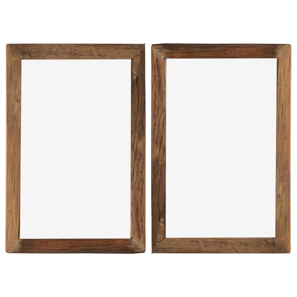 vidaXL Fotolijsten 2 st 50x70 cm massief gerecycled hout en glas