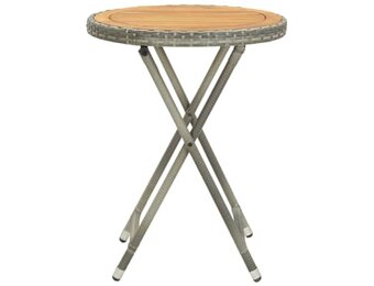 vidaXL Theetafel Tuin 60cm Acaciahout & Poly Rattan - 74% Korting!
