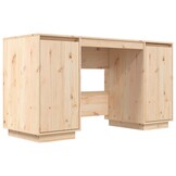 vidaXL Bureau 140x50x75 cm massief grenenhout