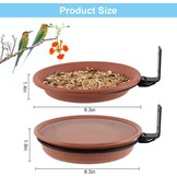 Pack of 2 Bird Drinking Balcony Bird Feeder Dispenser Bird Feeder Balcony Railing Round with Wall Mount Wild Bird Bird Drinking Accessories Bird House for Hanging Bird Bath