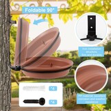 Pack of 2 Bird Drinking Balcony Bird Feeder Dispenser Bird Feeder Balcony Railing Round with Wall Mount Wild Bird Bird Drinking Accessories Bird House for Hanging Bird Bath