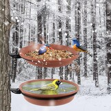 Pack of 2 Bird Drinking Balcony Bird Feeder Dispenser Bird Feeder Balcony Railing Round with Wall Mount Wild Bird Bird Drinking Accessories Bird House for Hanging Bird Bath