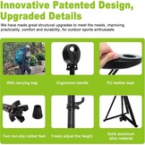 ALEVMOOM Verstelbare wandelstok met zitting voor mannen en vrouwen, opvouwbare wandelstokken met draagtas, schietstok max. belasting 440 lbs, draagbare rietkruk met kussen voor oudere volwassenen