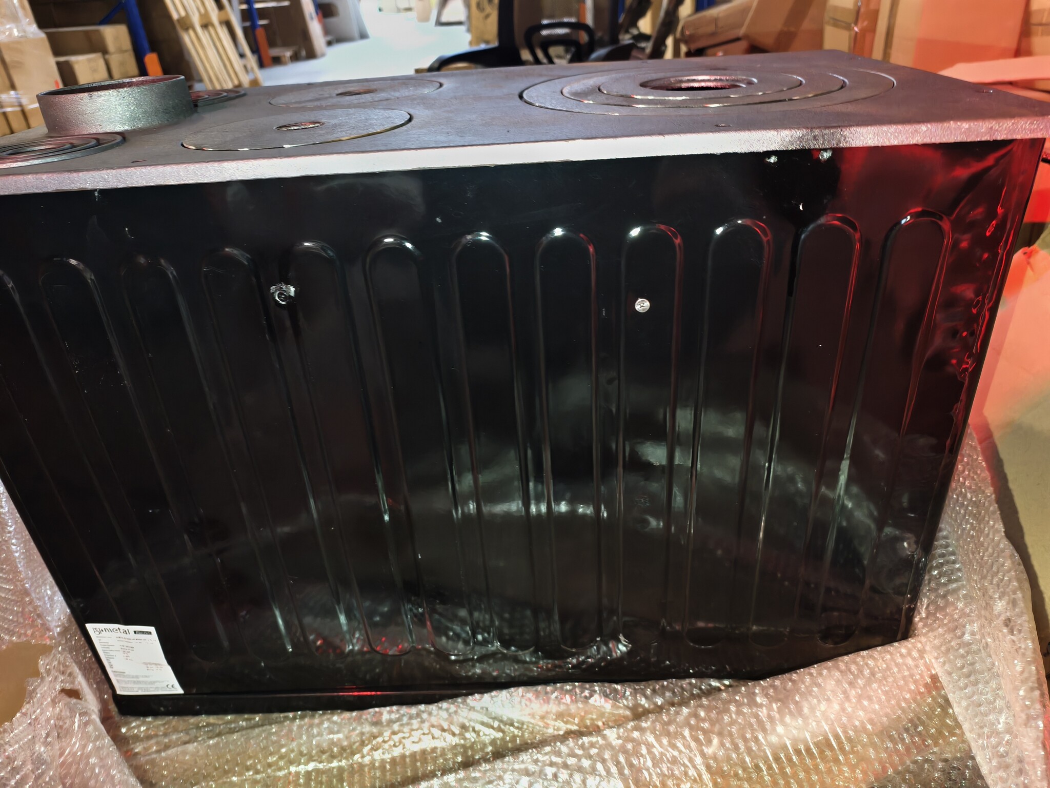 Houtfornuis - houtkachel - zwart - 7,85 kW - verwarmt tot 55 m²