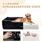 Hondenautostoel voor middelgrote en grote honden, afneembaar, wasbaar, hondenstoel, auto, hondenbed auto voor de achterbank, zwart