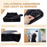 Hondenautostoel voor middelgrote en grote honden, afneembaar, wasbaar, hondenstoel, auto, hondenbed auto voor de achterbank, zwart