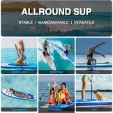 SUP-board met zitting, opblaasbare surfplank met draagvermogen tot 200 kg, accessoires voor beginners, volwassenen en kinderen