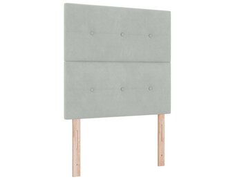 vidaXL Hoofdbord Fluweel Lichtgrijs 90 cm - 55% Korting