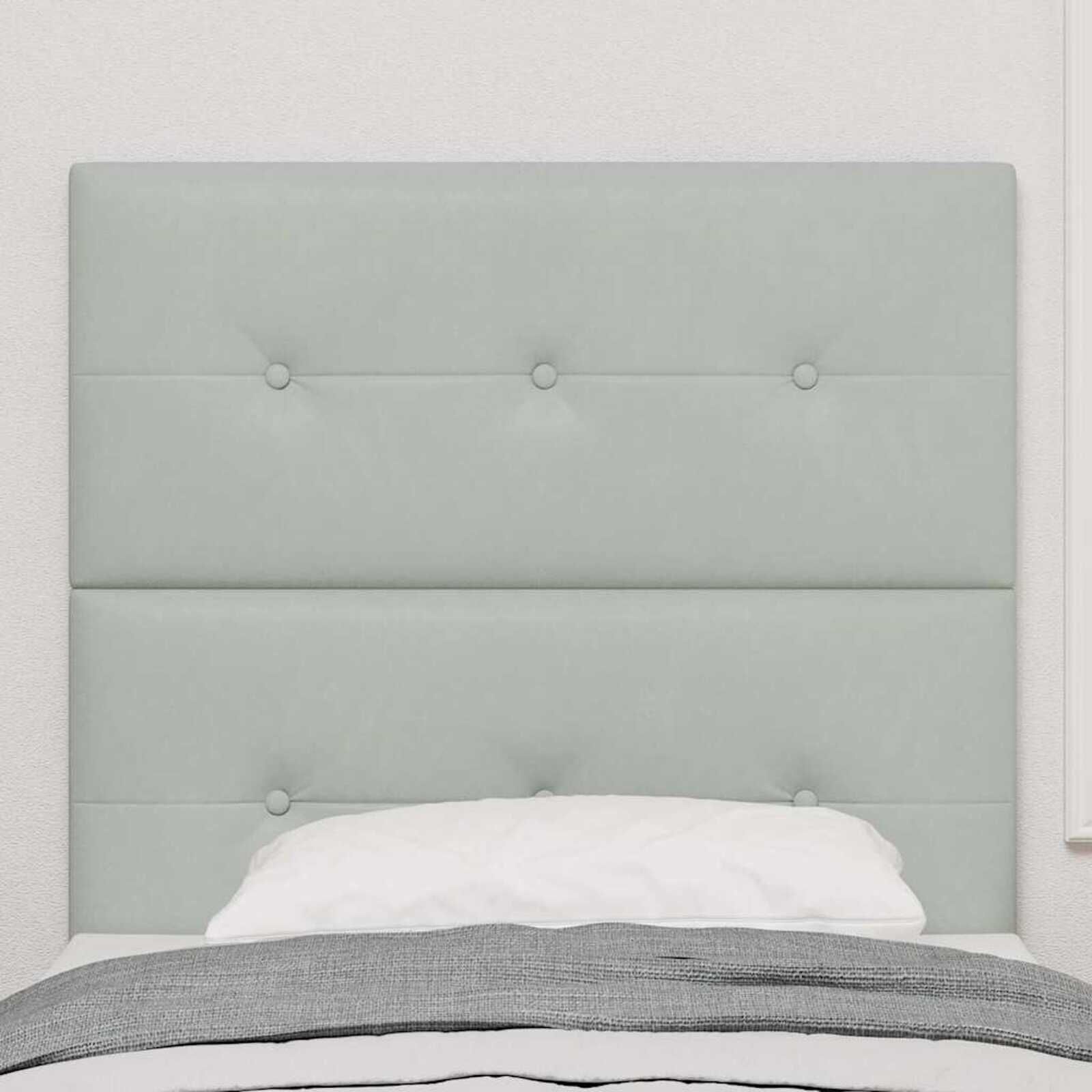 vidaXL Hoofdbord Fluweel Lichtgrijs 90 cm - 55% Korting