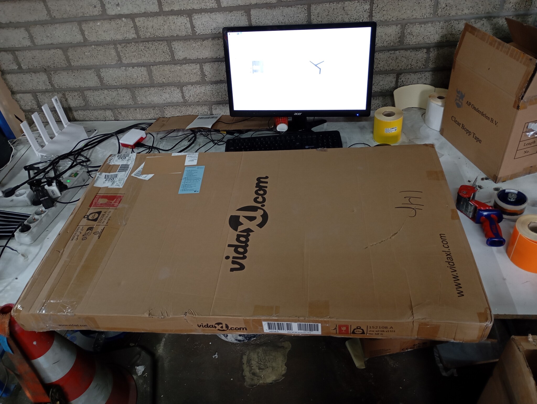 vidaXL Inloopdouchewand 115x195 cm Zwart - 39% Korting!