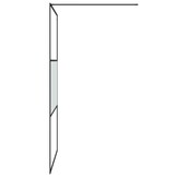 vidaXL Inloopdouchewand 115x195 cm Zwart - 39% Korting!