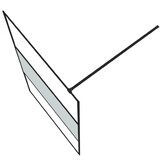 vidaXL Inloopdouchewand 115x195 cm Zwart - 39% Korting!