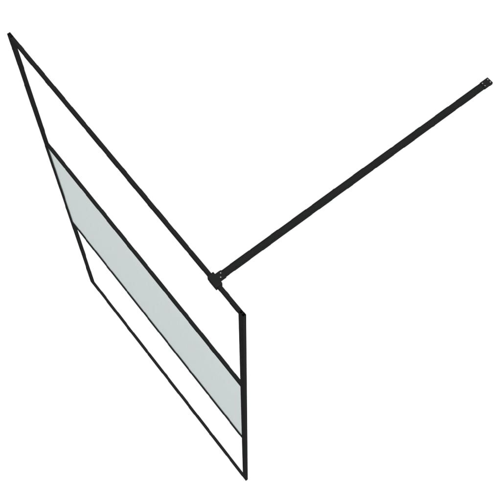 vidaXL Inloopdouchewand 115x195 cm Zwart - 39% Korting!