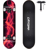 LAYENNE Skateboard Compleet - 27% Korting! 81x20cm Esdoorn, ABEC-11