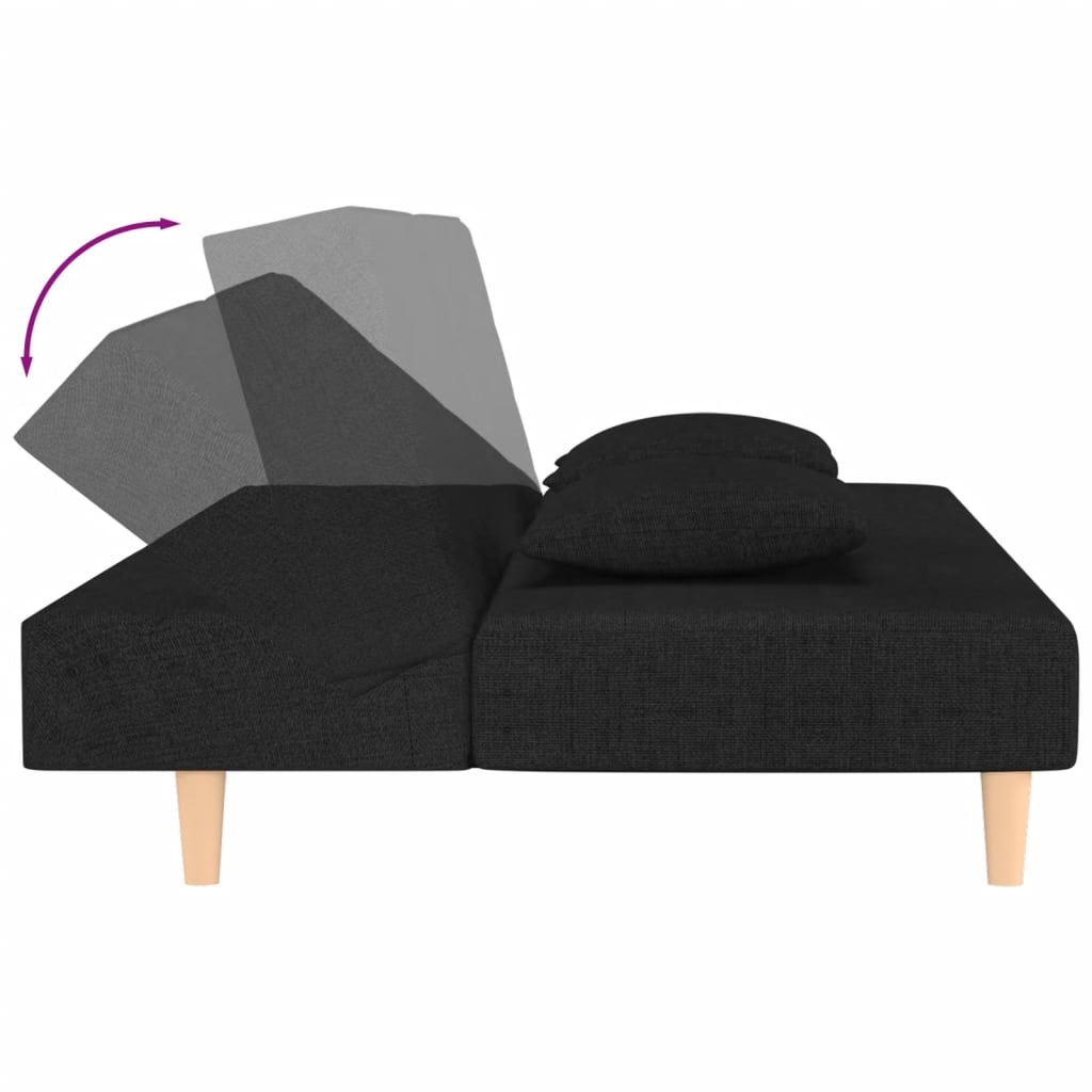 VidaXL Slaapbank 2-zits Zwart - Nu met 34% Korting!