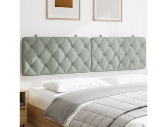 vidaXL Hoofdbordkussen 200cm Velvet Lichtgrijs - 33% Korting