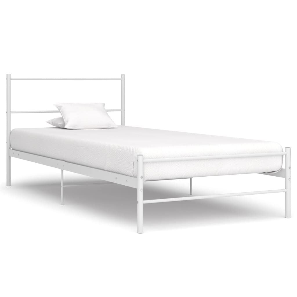 vidaXL Bedframe Metaal Wit 90x200 cm - Nu 33% Korting!