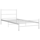 vidaXL Bedframe Metaal Wit 90x200 cm - Nu 33% Korting!