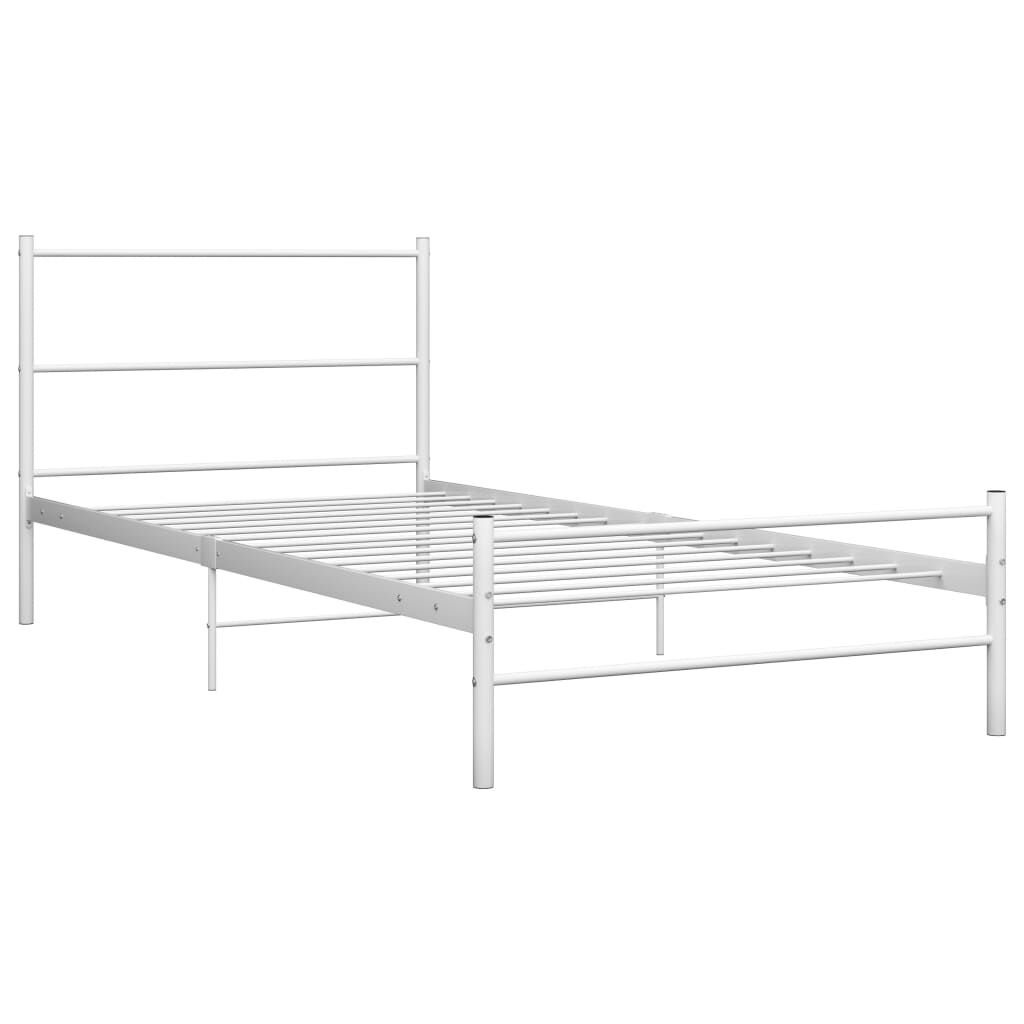 vidaXL Bedframe Metaal Wit 90x200 cm - Nu 33% Korting!