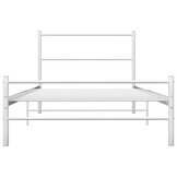 vidaXL Bedframe Metaal Wit 90x200 cm - Nu 33% Korting!