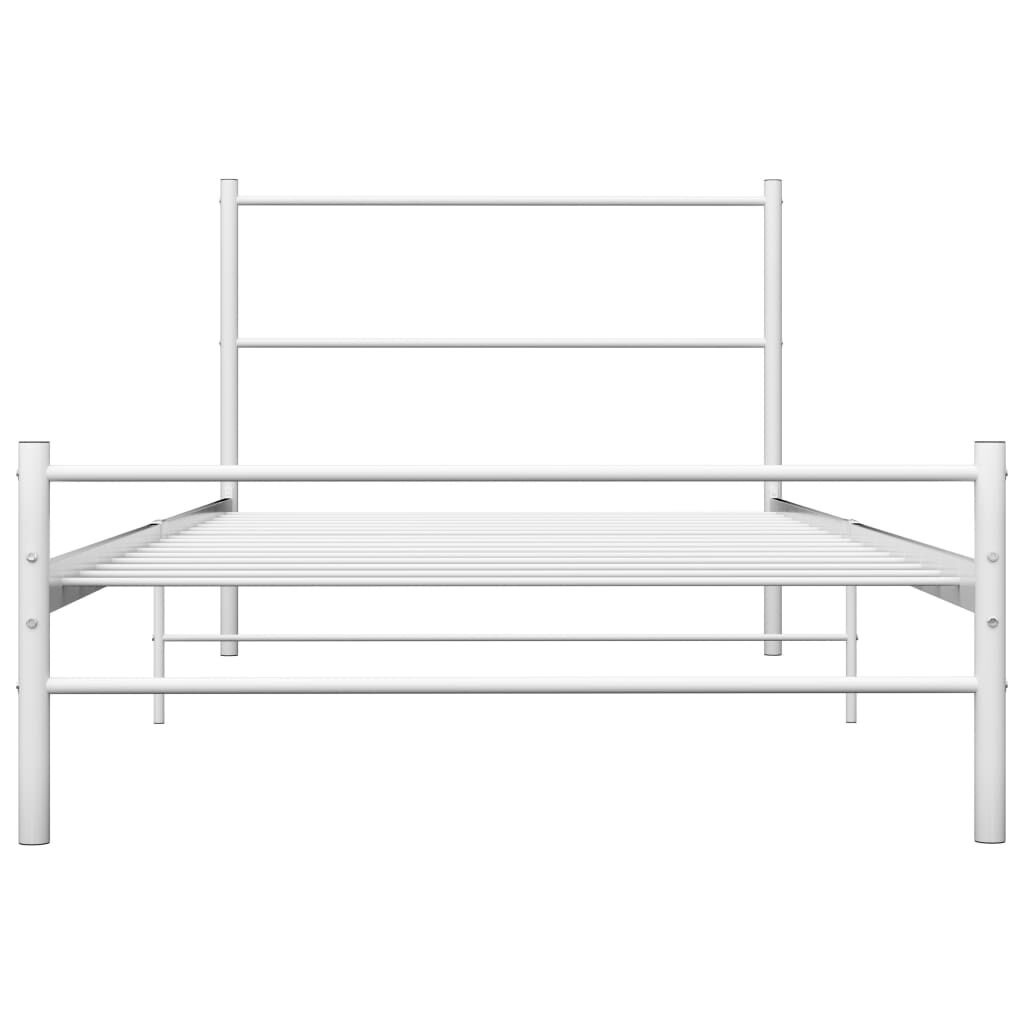 vidaXL Bedframe Metaal Wit 90x200 cm - Nu 33% Korting!