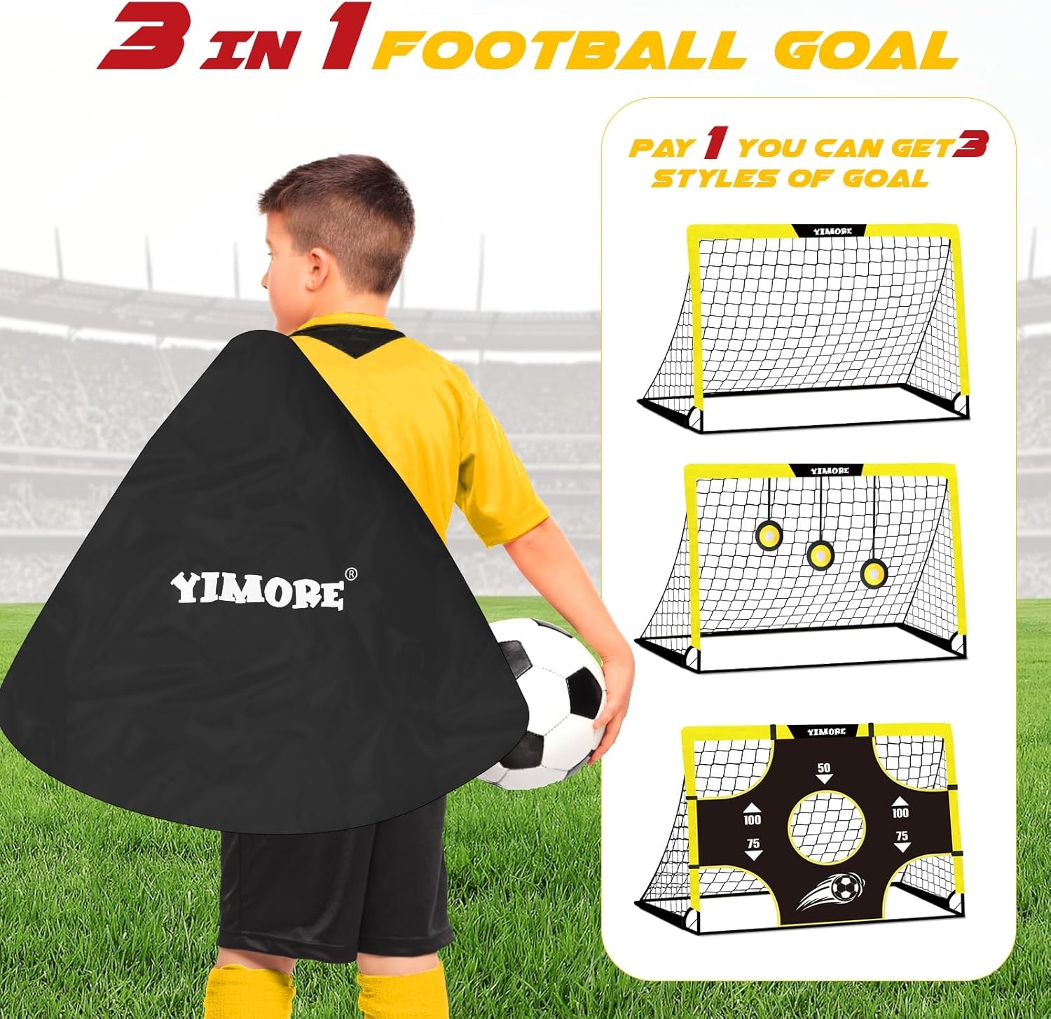Yimore Mini Voetbal Goal (120cm) - 27% Korting!