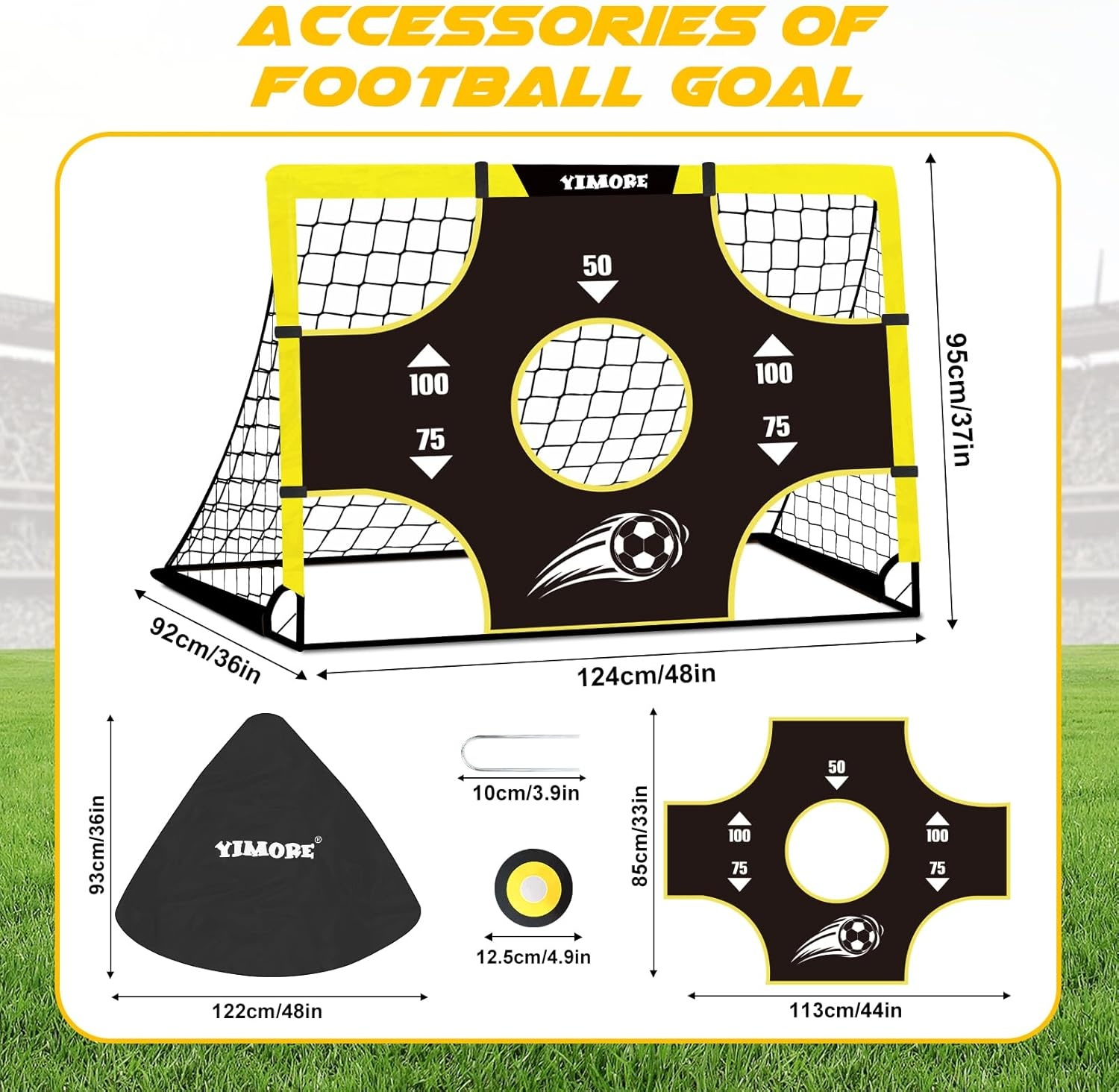 Yimore Mini Voetbal Goal (120cm) - 27% Korting!