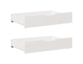 vidaXL Bedlades massief grenenhout wit (2 stuks) - 58% korting!