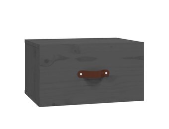 vidaXL Wandgemonteerd Nachtkastje | 40x29,5x22 cm Grijs | 42% Korting!