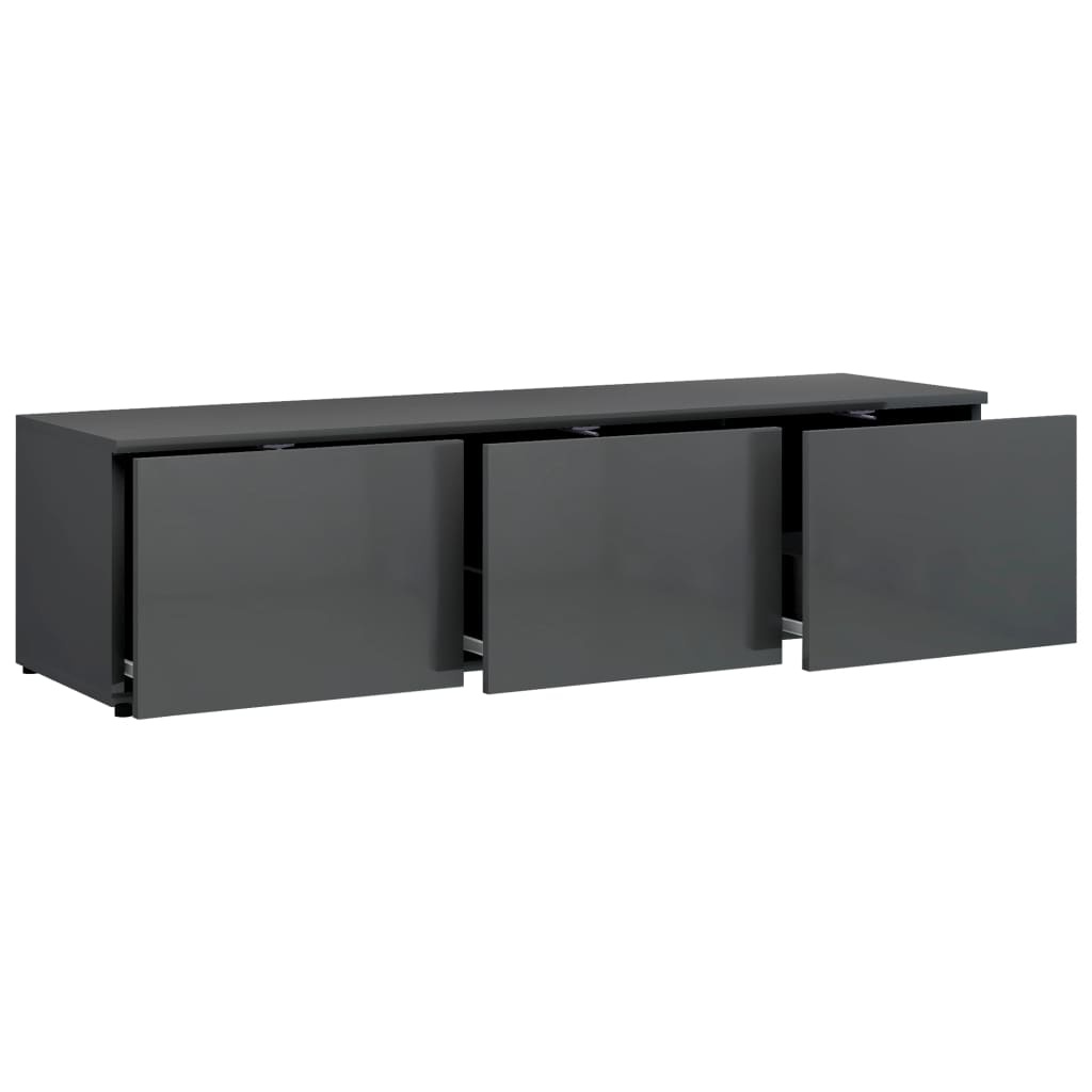 vidaXL TV-meubel Hoogglans Grijs (120cm) - 28% Korting!