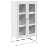 vidaXL Hoge Kast 68x39x123 cm Staal Wit | 34% Korting