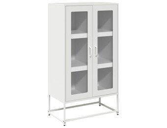 vidaXL Hoge Kast 68x39x123 cm Staal Wit | 34% Korting