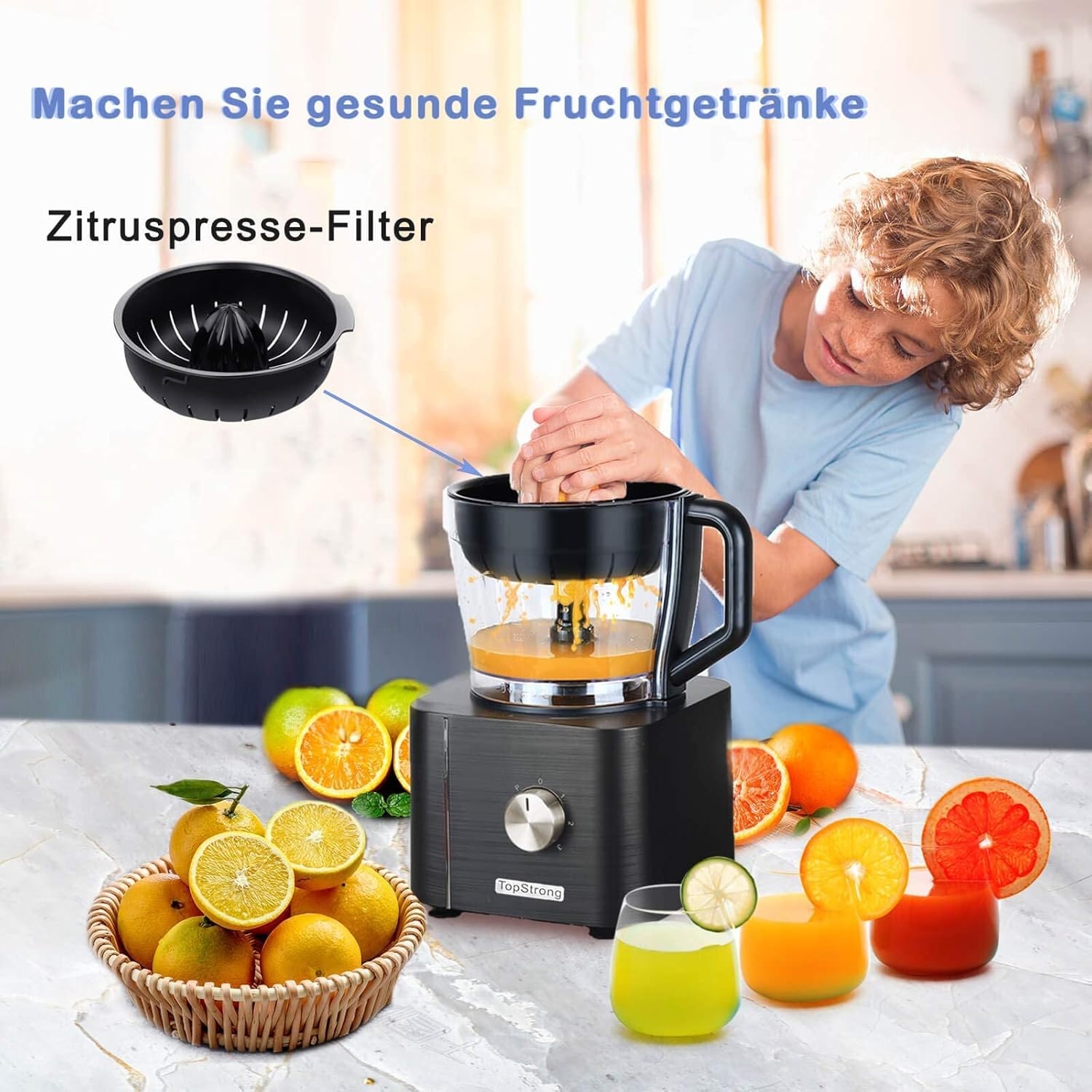 TopStrong Keukenmachine 1100W - 11 Functies, 3.2L Kom - 28% Korting!