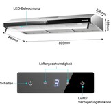 Gasland UC90SS Design Afzuigkap 90cm - 59% Korting!