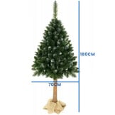 Kunstkerstboom 180 cm - Op Stam - Sneeuw & Glitter - 56% Korting!