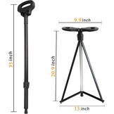 ALEVMOOM Opvouwbare Wandelstok met Zitting - 28% Korting!