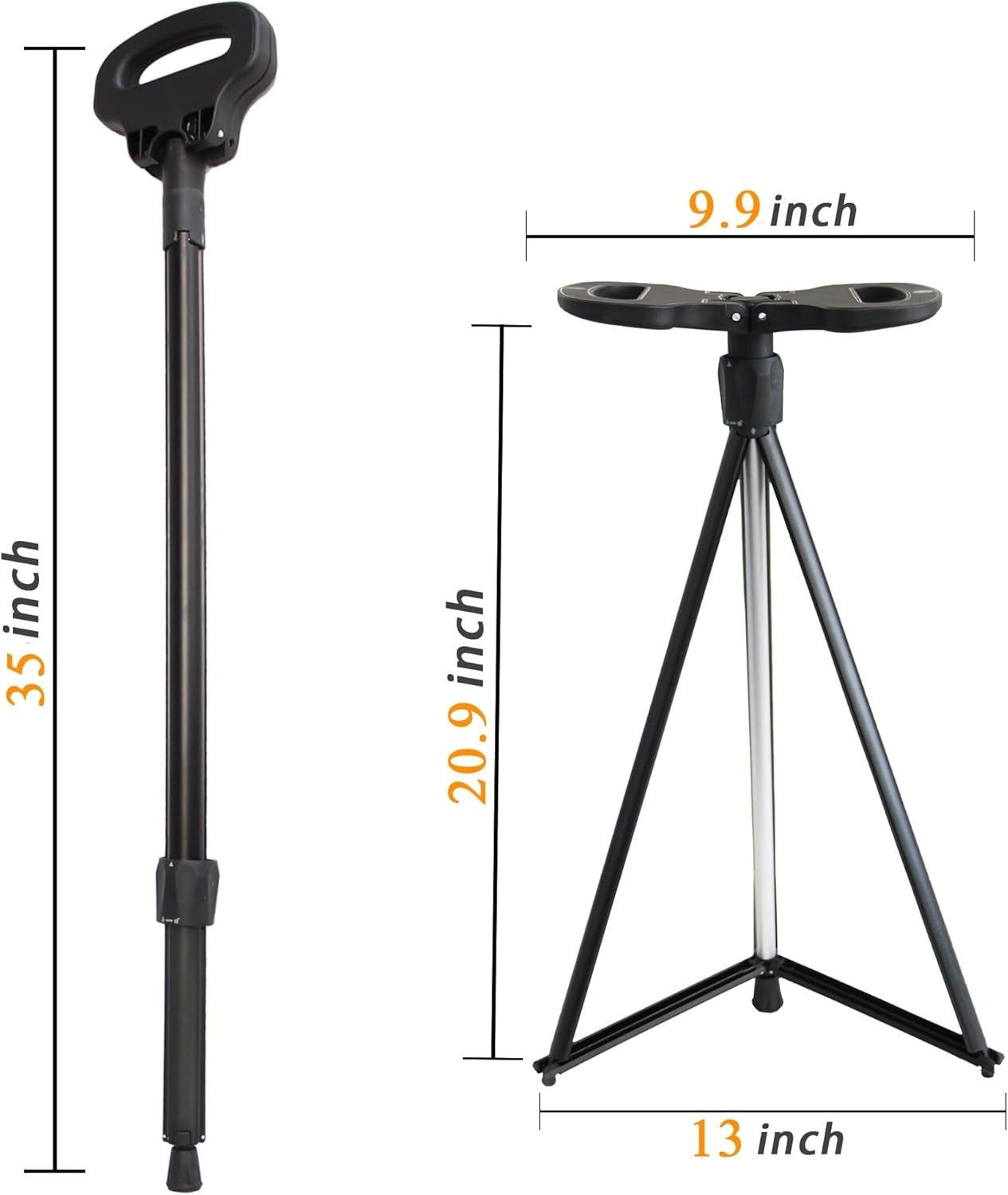 ALEVMOOM Opvouwbare Wandelstok met Zitting - 28% Korting!