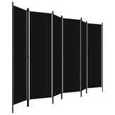 vidaXL Kamerscherm 6 panelen 300x180 cm Zwart | 38% Korting!