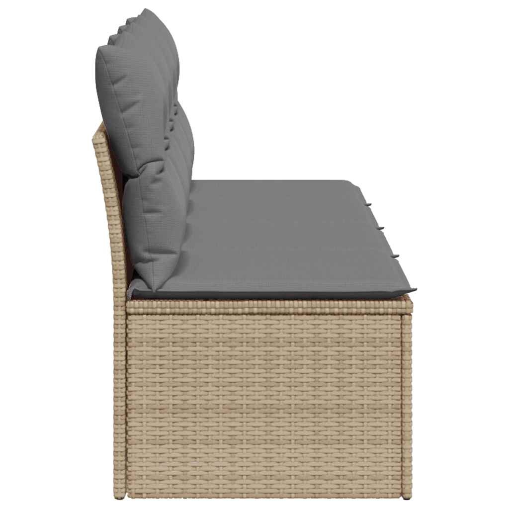vidaXL Tuinbank 4-zits Poly Rattan Beige - 29% Korting!