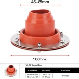 aleawol Kachelpijpkanaaltent, Hottent Kachelkrik met Siliconen Buis Bestand Tegen 300 Graden en Roestvrijstalen Basis, Tentbuishuls Dakdoorvoer Rubberen Vonkenvanger Voor Campingkachel Tentkachel