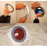 aleawol Kachelpijpkanaaltent, Hottent Kachelkrik met Siliconen Buis Bestand Tegen 300 Graden en Roestvrijstalen Basis, Tentbuishuls Dakdoorvoer Rubberen Vonkenvanger Voor Campingkachel Tentkachel