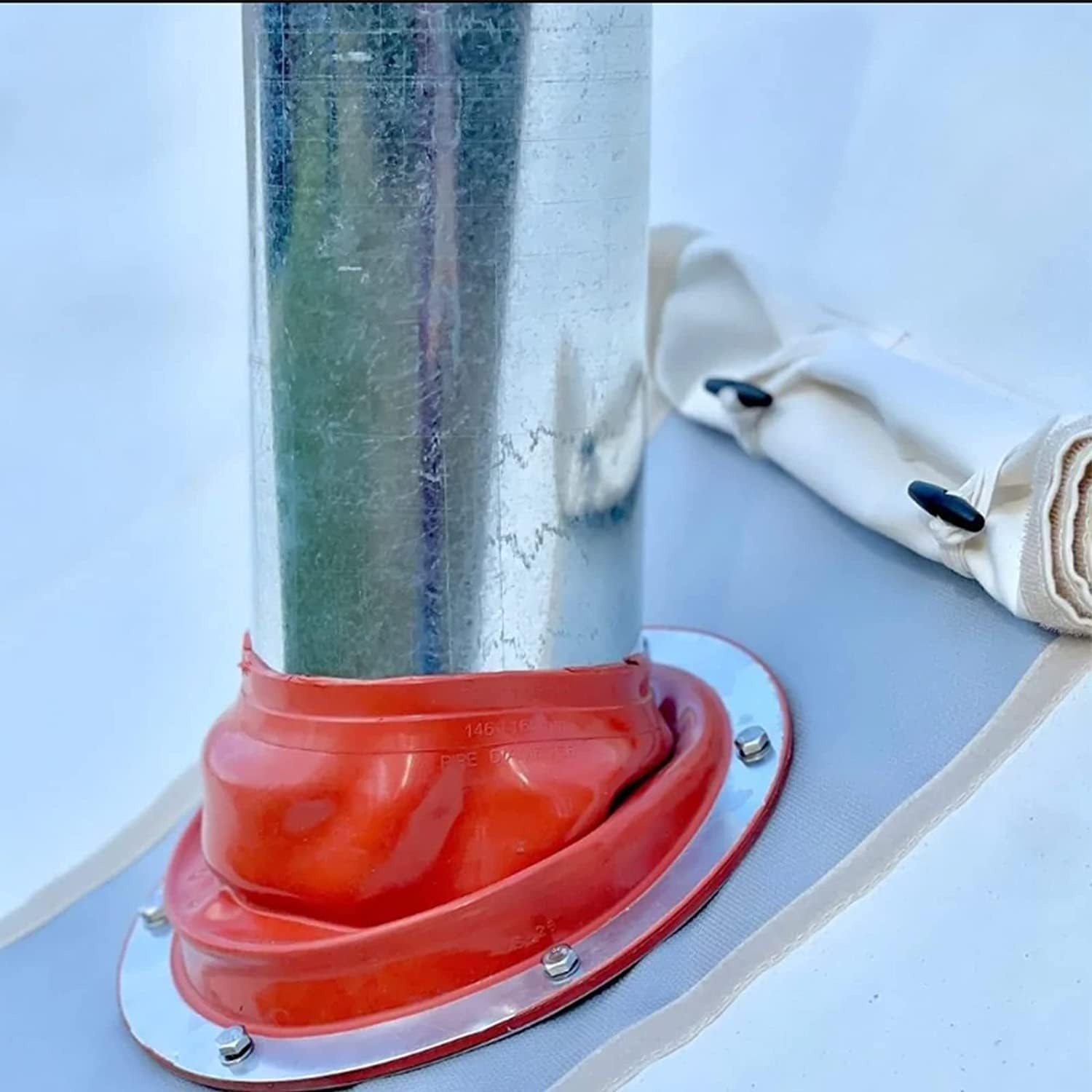 aleawol Kachelpijpkanaaltent, Hottent Kachelkrik met Siliconen Buis Bestand Tegen 300 Graden en Roestvrijstalen Basis, Tentbuishuls Dakdoorvoer Rubberen Vonkenvanger Voor Campingkachel Tentkachel