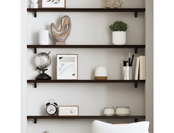 vidaXL Massief Eikenhout Wandschap 100x10cm - 49% Korting!