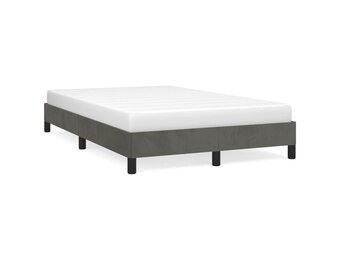 vidaXL Bedframe 120x200cm Donkergrijs Fluweel - Nu 33% Korting!