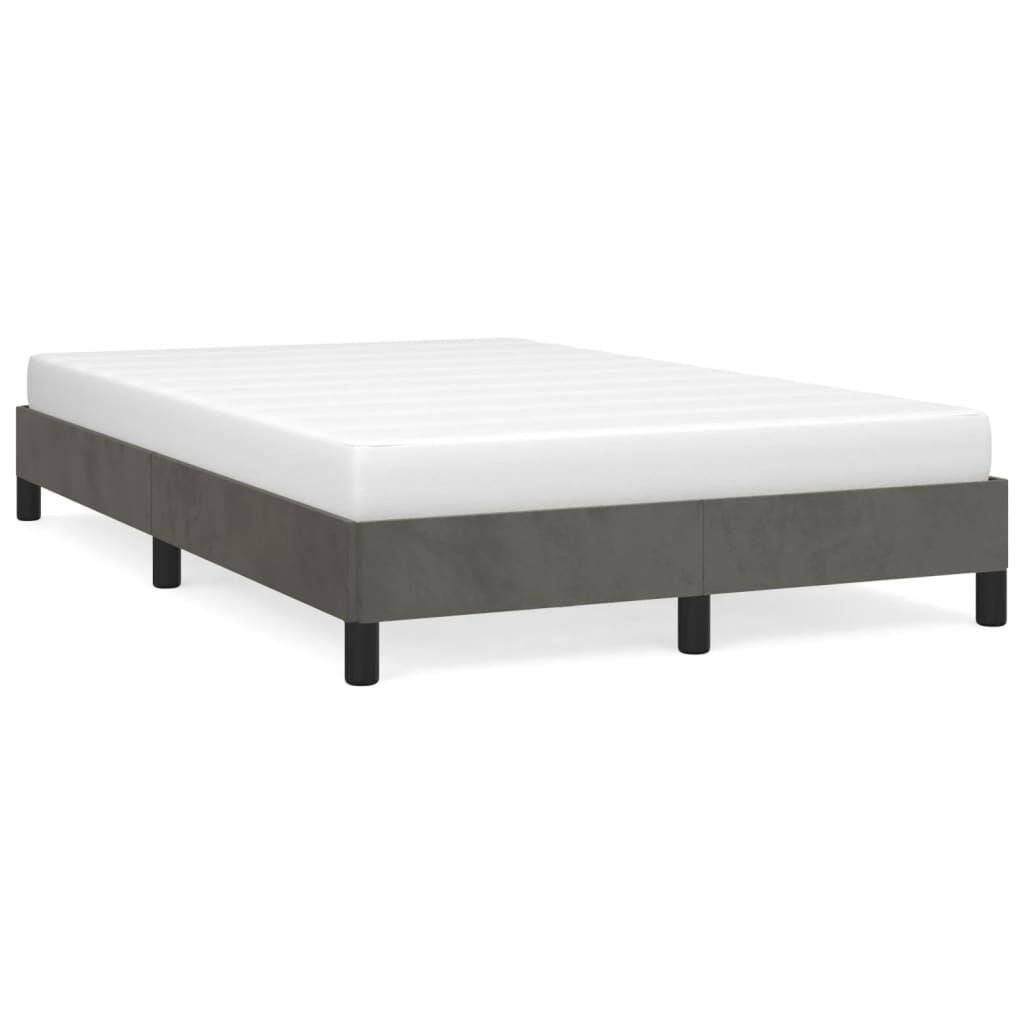 vidaXL Bedframe 120x200cm Donkergrijs Fluweel - Nu 33% Korting!