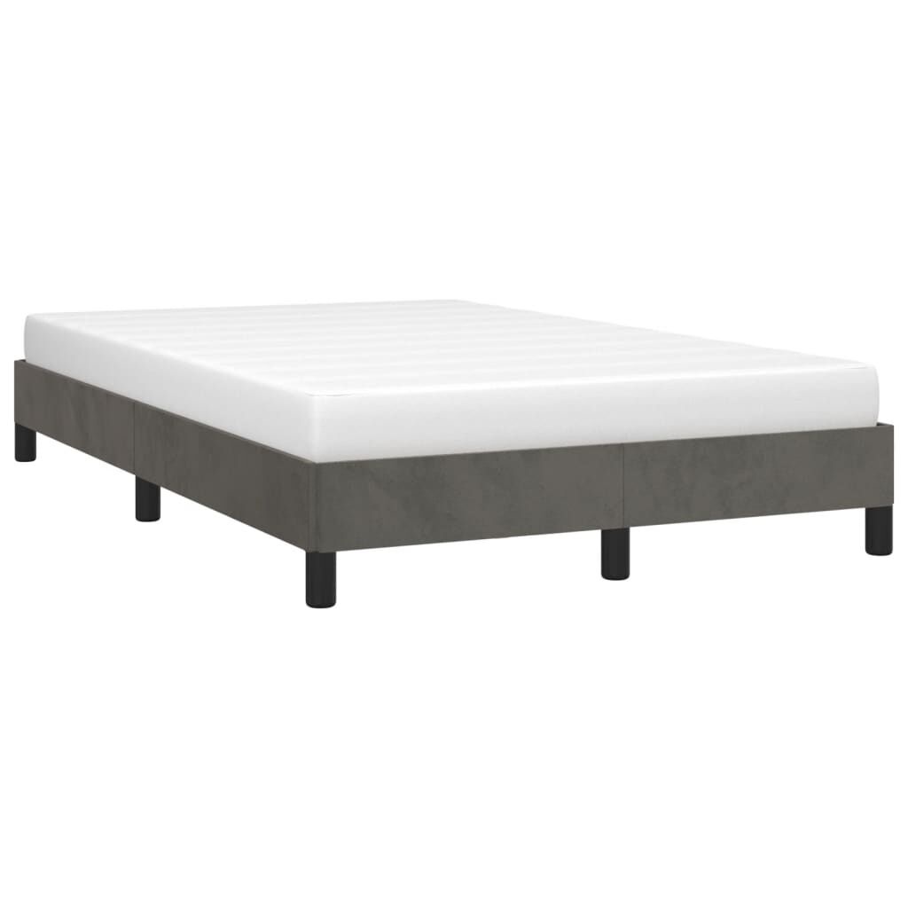 vidaXL Bedframe 120x200cm Donkergrijs Fluweel - Nu 33% Korting!