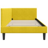 vidaXL Hoekbedframe Geel Fluweel 80x200cm | Nu 64% Korting!