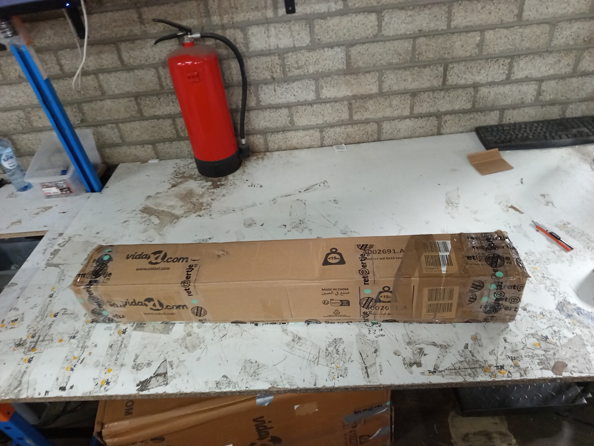 vidaXL Windscherm 5-panelen 600x160 cm stof taupe