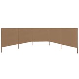 vidaXL Windscherm 5-panelen 600x160 cm stof taupe