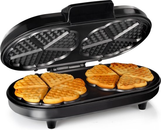 Tristar Wafelijzer - WF-2120 - 1200W - 10 hartvormige wafels - Anti aanbaklaag - PFAS-vrij